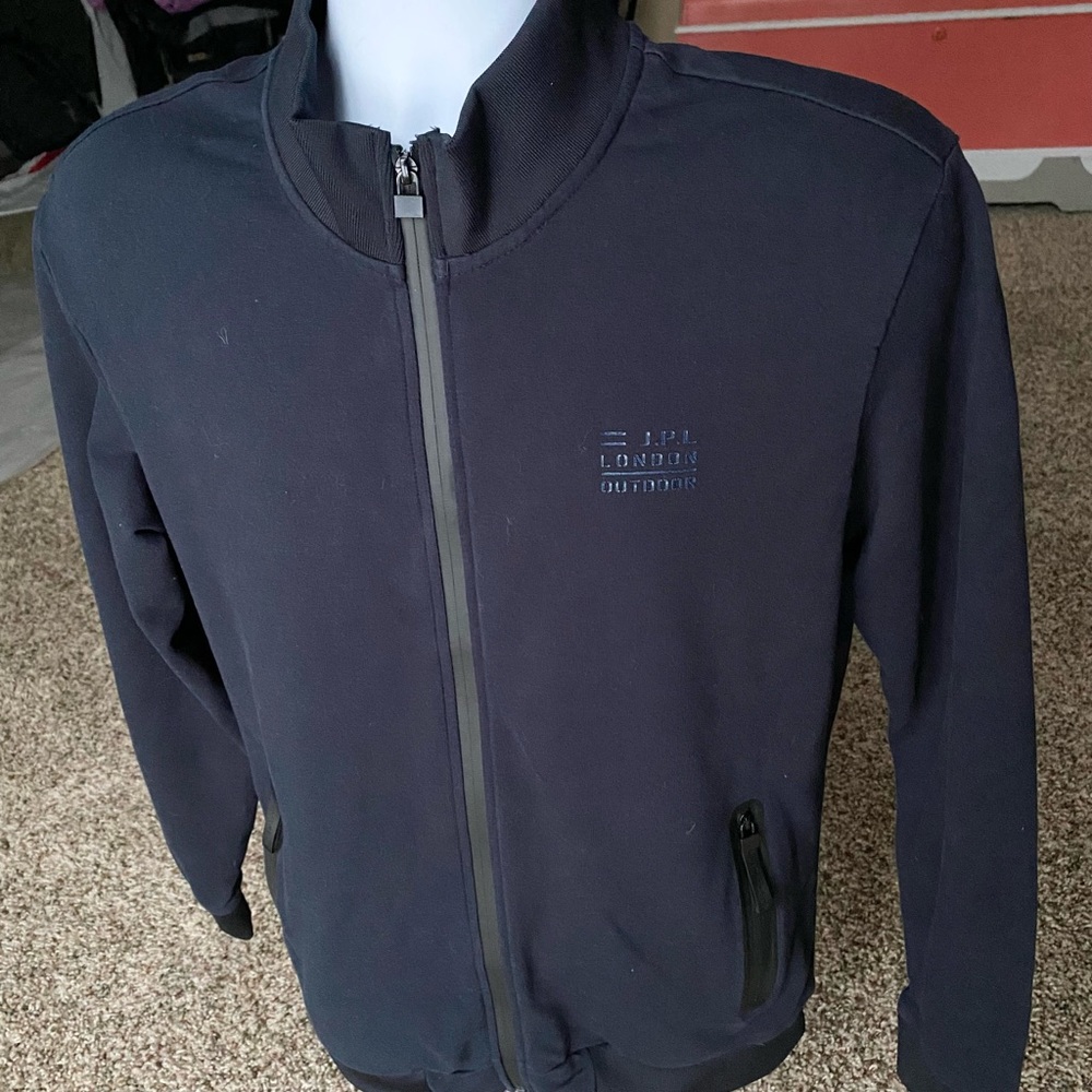 Men's Black Zip Up Sweater